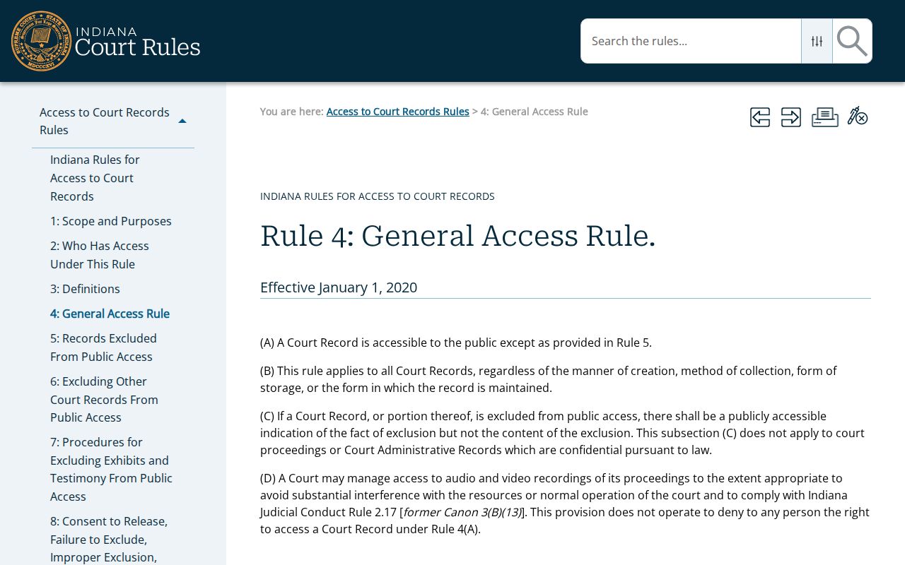 Jefferson County court records public accessibility rule
