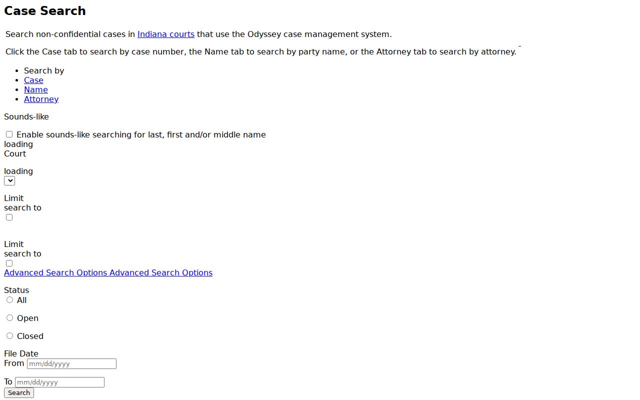 Jefferson County case search fields in MyCase