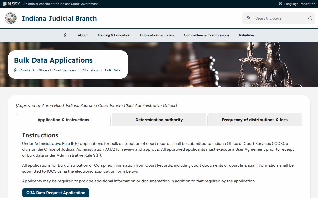 Jefferson County case search and OJA bulk rules